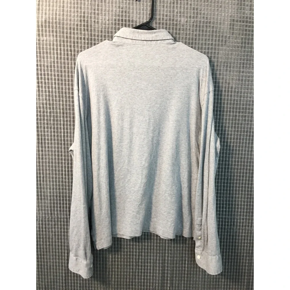 Polo Ralph Lauren Mens XL Gray Pima Soft Touch Long Sleeve Polo Shirt